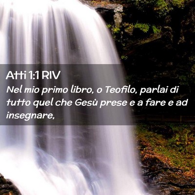 Picture 02 - Atti 1:1 RIV - Nel mio primo libro, o Teofilo, parlai di tutto - Bible Verse Picture