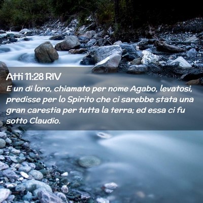 Picture 02 - Atti 11:28 RIV - E un di loro, chiamato per nome Agabo, levatosi, - Bible Verse Picture