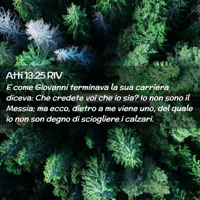 Picture 02 - Atti 13:25 RIV - E come Giovanni terminava la sua carriera diceva: - Bible Verse Picture