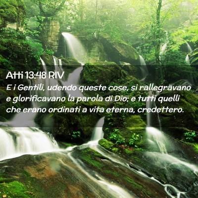 Picture 02 - Atti 13:48 RIV - E i Gentili, udendo queste cose, si rallegravano - Bible Verse Picture