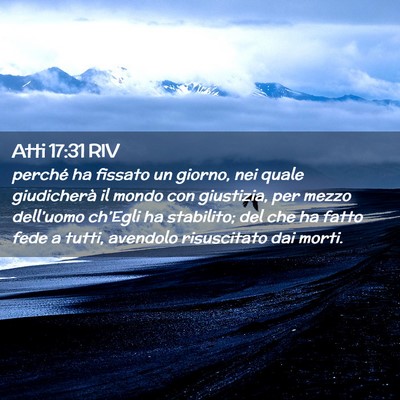 Picture 02 - Atti 17:31 RIV - perché ha fissato un giorno, nei quale - Bible Verse Picture