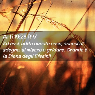 Picture 02 - Atti 19:28 RIV - Ed essi, udite queste cose, accesi di sdegno, si - Bible Verse Picture