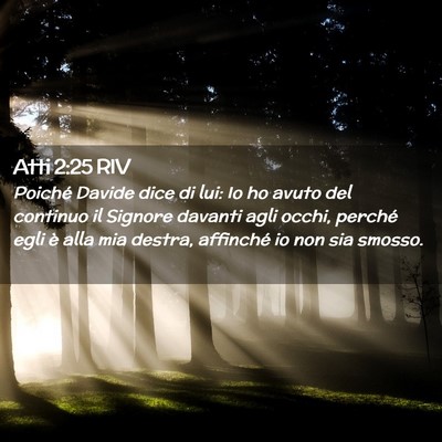 Picture 02 - Atti 2:25 RIV - Poiché Davide dice di lui: Io ho avuto del - Bible Verse Picture
