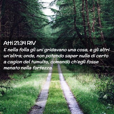 Picture 02 - Atti 21:34 RIV - E nella folla gli uni gridavano una cosa, e gli - Bible Verse Picture