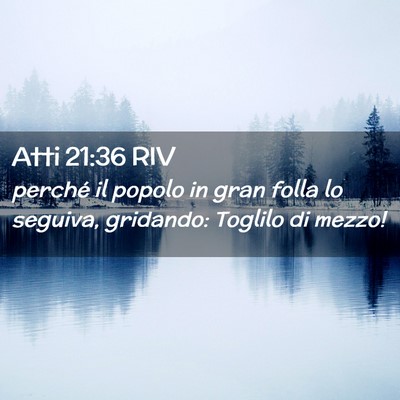 Picture 02 - Atti 21:36 RIV - perché il popolo in gran folla lo seguiva, - Bible Verse Picture