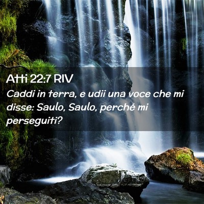 Picture 02 - Atti 22:7 RIV - Caddi in terra, e udii una voce che mi disse: - Bible Verse Picture