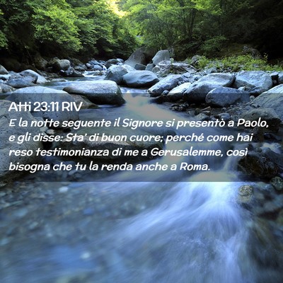 Picture 02 - Atti 23:11 RIV - E la notte seguente il Signore si presentò a - Bible Verse Picture