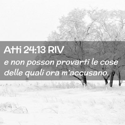 Picture 02 - Atti 24:13 RIV - e non posson provarti le cose delle quali ora - Bible Verse Picture