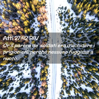 Picture 02 - Atti 27:42 RIV - Or il parere de’ soldati era d’uccidere i - Bible Verse Picture
