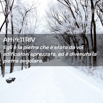 Picture 02 - Atti 4:11 RIV - Egli è la pietra che è stata da voi edificatori - Bible Verse Picture