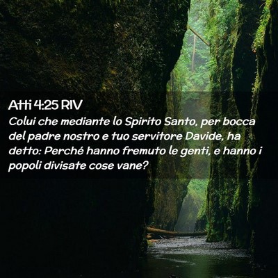 Picture 02 - Atti 4:25 RIV - Colui che mediante lo Spirito Santo, per bocca - Bible Verse Picture