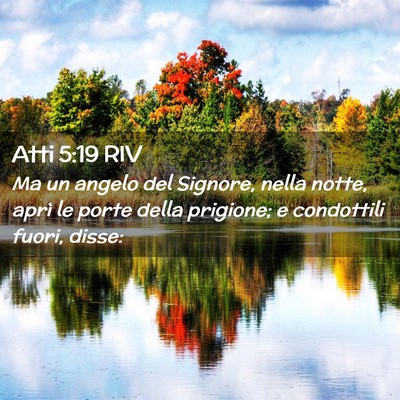 Picture 02 - Atti 5:19 RIV - Ma un angelo del Signore, nella notte, aprì le - Bible Verse Picture