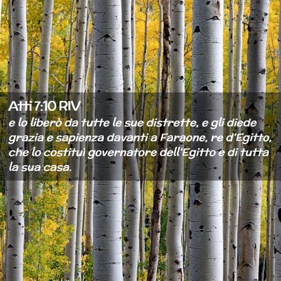 Picture 02 - Atti 7:10 RIV - e lo liberò da tutte le sue distrette, e gli - Bible Verse Picture