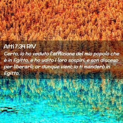 Picture 02 - Atti 7:34 RIV - Certo, io ho veduto l’afflizione del mio popolo - Bible Verse Picture