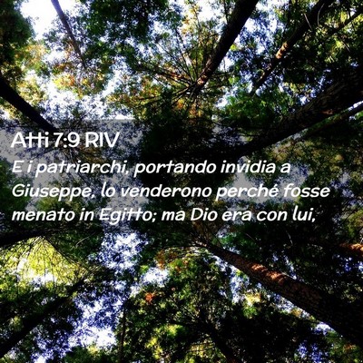 Picture 02 - Atti 7:9 RIV - E i patriarchi, portando invidia a Giuseppe, lo - Bible Verse Picture