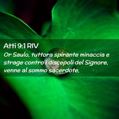 Picture 02 - Atti 9:1 RIV - Or Saulo, tuttora spirante minaccia e strage - Bible Verse Picture