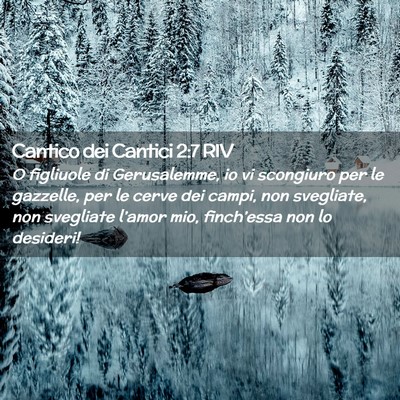 Picture 02 - Cantico dei Cantici 2:7 RIV - O figliuole di Gerusalemme, io vi scongiuro per - Bible Verse Picture
