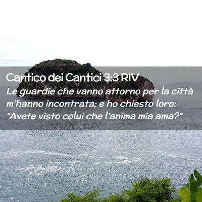 Picture 02 - Cantico dei Cantici 3:3 RIV - Le guardie che vanno attorno per la città - Bible Verse Picture