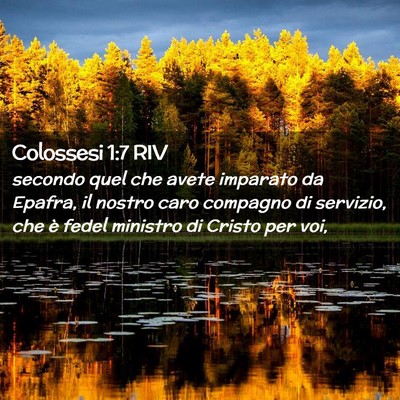 Picture 02 - Colossesi 1:7 RIV - secondo quel che avete imparato da Epafra, il - Bible Verse Picture