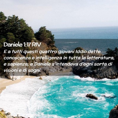 Picture 02 - Daniele 1:17 RIV - E a tutti questi quattro giovani Iddio dette - Bible Verse Picture