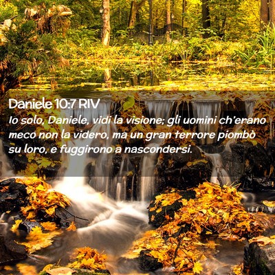 Picture 02 - Daniele 10:7 RIV - Io solo, Daniele, vidi la visione; gli uomini - Bible Verse Picture