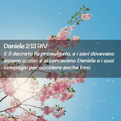 Picture 02 - Daniele 2:13 RIV - E il decreto fu promulgato, e i savi dovevano - Bible Verse Picture
