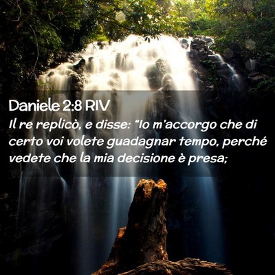 Picture 02 - Daniele 2:8 RIV - Il re replicò, e disse: “Io m’accorgo che di - Bible Verse Picture