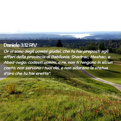 Picture 02 - Daniele 3:12 RIV - Or vi sono degli uomini giudei, che tu hai - Bible Verse Picture