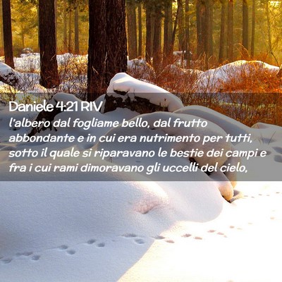 Picture 02 - Daniele 4:21 RIV - l’albero dal fogliame bello, dal frutto - Bible Verse Picture