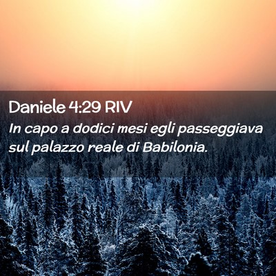 Picture 02 - Daniele 4:29 RIV - In capo a dodici mesi egli passeggiava sul - Bible Verse Picture