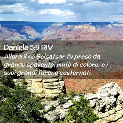 Picture 02 - Daniele 5:9 RIV - Allora il re Belsatsar fu preso da grande - Bible Verse Picture