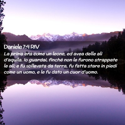 Picture 02 - Daniele 7:4 RIV - La prima era come un leone, ed avea delle ali - Bible Verse Picture