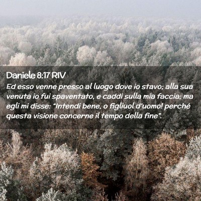 Picture 02 - Daniele 8:17 RIV - Ed esso venne presso al luogo dove io stavo; alla - Bible Verse Picture