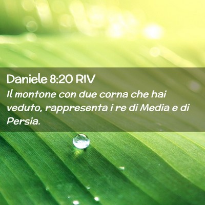 Picture 02 - Daniele 8:20 RIV - Il montone con due corna che hai veduto, - Bible Verse Picture