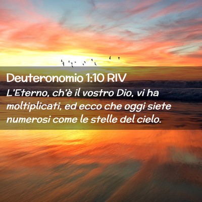 Picture 02 - Deuteronomio 1:10 RIV - L’Eterno, ch’è il vostro Dio, vi ha - Bible Verse Picture