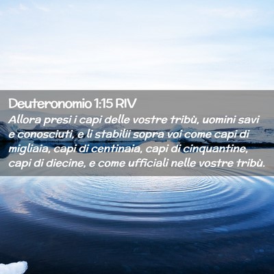 Picture 02 - Deuteronomio 1:15 RIV - Allora presi i capi delle vostre tribù, uomini - Bible Verse Picture