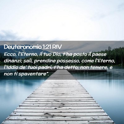 Picture 02 - Deuteronomio 1:21 RIV - Ecco, l’Eterno, il tuo Dio, t’ha posto il - Bible Verse Picture