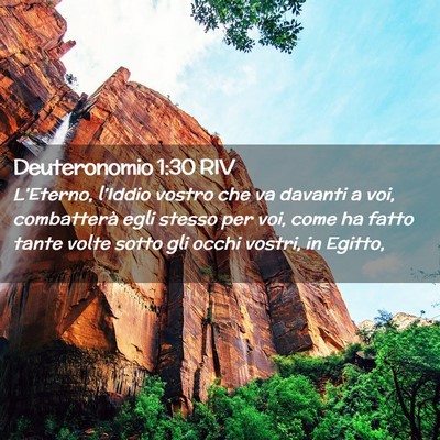 Picture 02 - Deuteronomio 1:30 RIV - L’Eterno, l’Iddio vostro che va davanti a - Bible Verse Picture