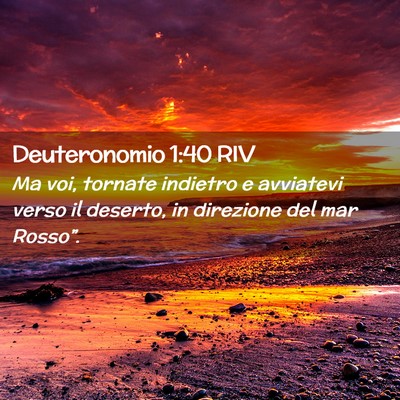 Picture 02 - Deuteronomio 1:40 RIV - Ma voi, tornate indietro e avviatevi verso il - Bible Verse Picture