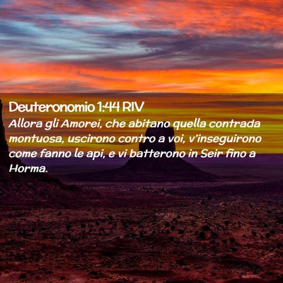 Picture 02 - Deuteronomio 1:44 RIV - Allora gli Amorei, che abitano quella contrada - Bible Verse Picture