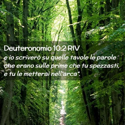 Picture 02 - Deuteronomio 10:2 RIV - e io scriverò su quelle tavole le parole che - Bible Verse Picture