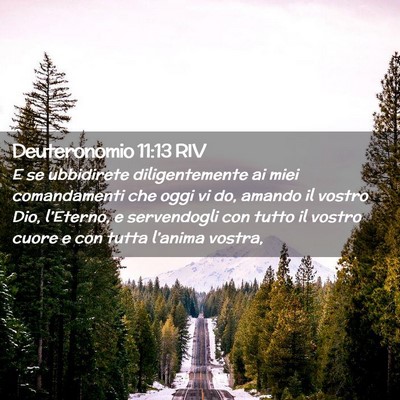 Picture 02 - Deuteronomio 11:13 RIV - E se ubbidirete diligentemente ai miei - Bible Verse Picture