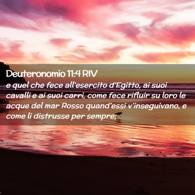 Picture 02 - Deuteronomio 11:4 RIV - e quel che fece all’esercito d’Egitto, ai - Bible Verse Picture