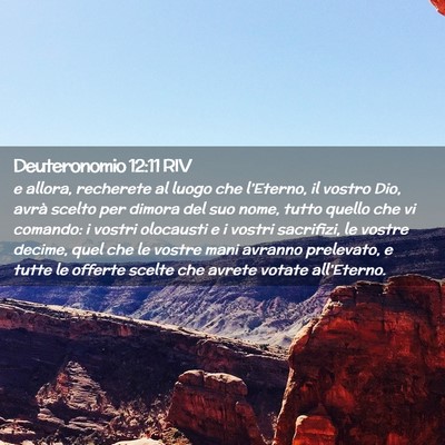 Picture 02 - Deuteronomio 12:11 RIV - e allora, recherete al luogo che l’Eterno, il - Bible Verse Picture