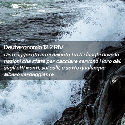 Picture 02 - Deuteronomio 12:2 RIV - Distruggerete interamente tutti i luoghi dove le - Bible Verse Picture
