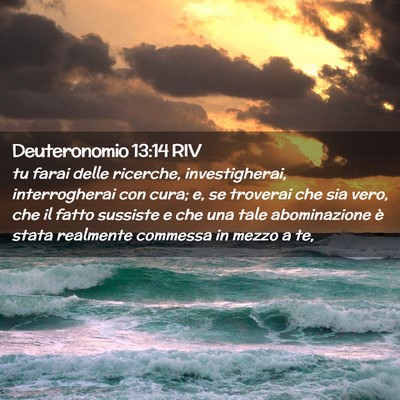 Picture 02 - Deuteronomio 13:14 RIV - tu farai delle ricerche, investigherai, - Bible Verse Picture