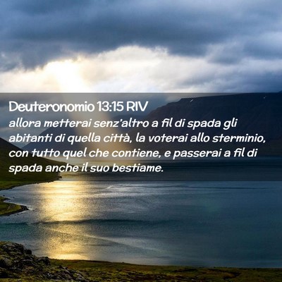 Picture 02 - Deuteronomio 13:15 RIV - allora metterai senz’altro a fil di spada gli - Bible Verse Picture