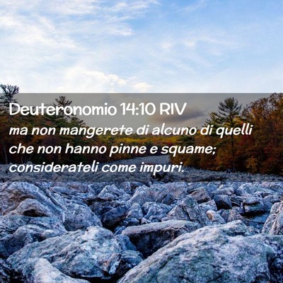 Picture 02 - Deuteronomio 14:10 RIV - ma non mangerete di alcuno di quelli che non - Bible Verse Picture