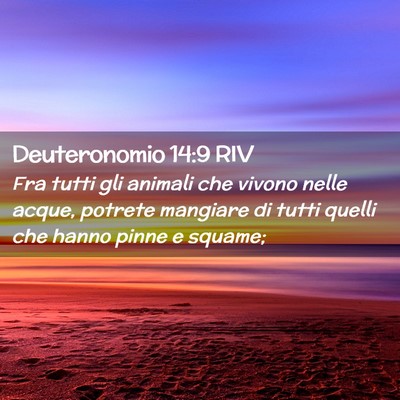 Picture 02 - Deuteronomio 14:9 RIV - Fra tutti gli animali che vivono nelle acque, - Bible Verse Picture