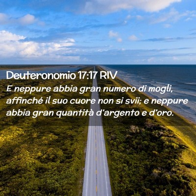 Picture 02 - Deuteronomio 17:17 RIV - E neppure abbia gran numero di mogli, affinché - Bible Verse Picture